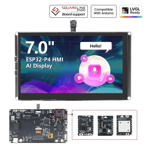 7inch |ESP32-P4 HMI AI Display 1024x600 IPS Touch Screen with WiFi 6 Compatible with Arduino/LVGL