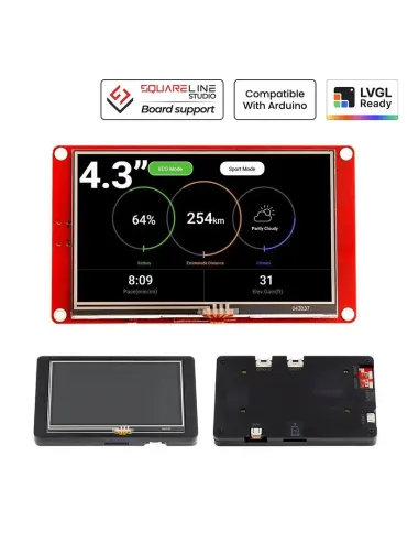 4.3"-HMI ESP32 Display 480x272 RGB TFT LCD Touch Screen Compatible with Arduino/LVGL/ PlatformIO/Micropython