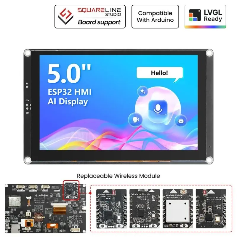 5“ HMI|ESP32-S3 AI-Powered IPS Touch Screen (800x480)