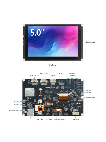 5“ HMI|ESP32-S3 AI-Powered IPS Touch Screen (800x480)