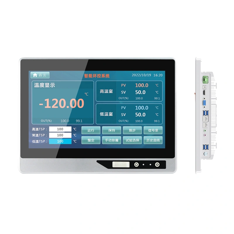 12.1–21.5 Inch Flush Mount Industrial Panel PC, Dustproof Waterproof with Front Buttons