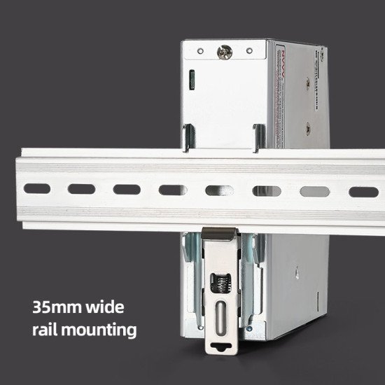 WDR-120-24 Industrial DIN Rail Power Supply (24V 5A 120W, 200-500VAC Wide Input)