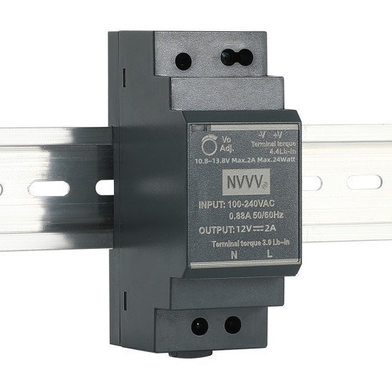 HDR-30 Ultra-Slim Step-Shape DIN Rail Power Supply (12V/24V 30W)