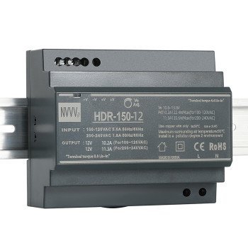 HDR-150W 110V/220V AC to DC 12V 24V Din Rail Switching Power Supply