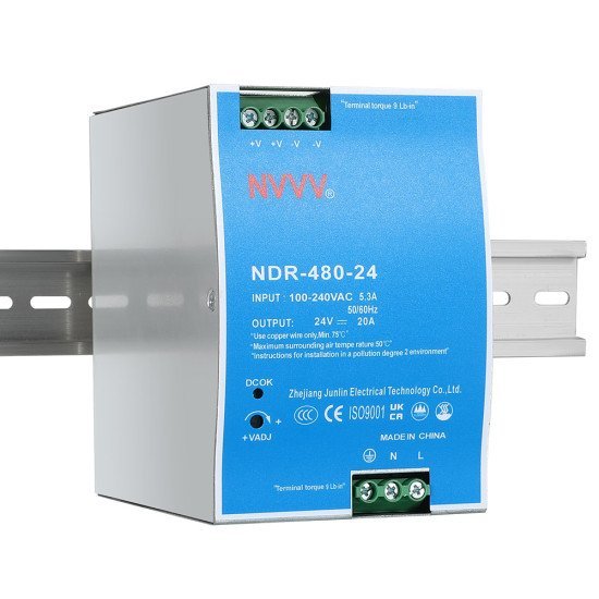 NDR-480 480W Industrial DIN-Rail Switching Power Supply