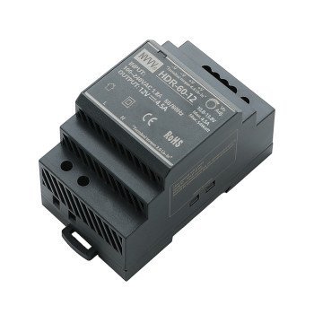 HDR-60 Ultra-Slim DIN-Rail Industrial Power Supply (12V / 24V DC, 60W)