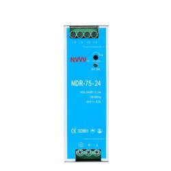 NDR-75-24 Ultra-Thin 24V DC 75W DIN Rail Power Supply