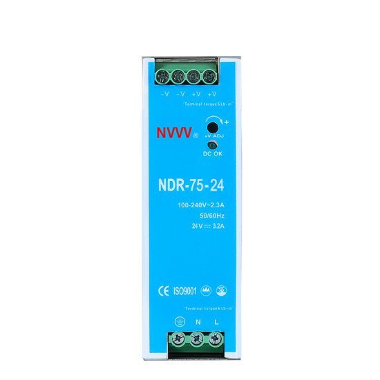 NDR-75-24 Ultra-Thin 24V DC 75W DIN Rail Power Supply