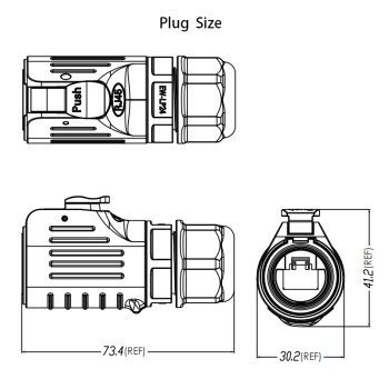 LP24-RJ45 Industrial Waterproof Circular Aviation Connector