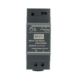 HDR-30 Ultra-Slim Step-Shape DIN Rail Power Supply (12V/24V 30W)