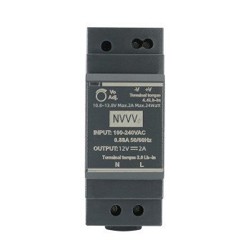 HDR-30 Ultra-Slim Step-Shape DIN Rail Power Supply (12V/24V 30W)