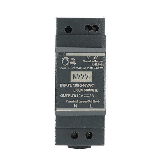 HDR-30 Ultra-Slim Step-Shape DIN Rail Power Supply (12V/24V 30W)