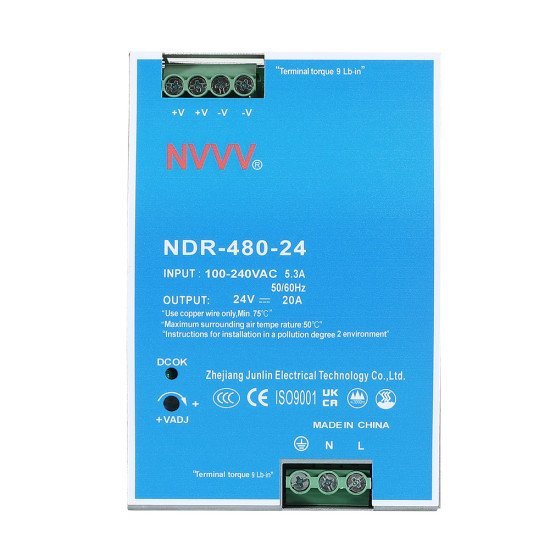 NDR-480 480W Industrial DIN-Rail Switching Power Supply