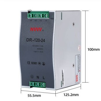 AC to DC 120W 24V DIN Rail Industrial Switching Power Supply
