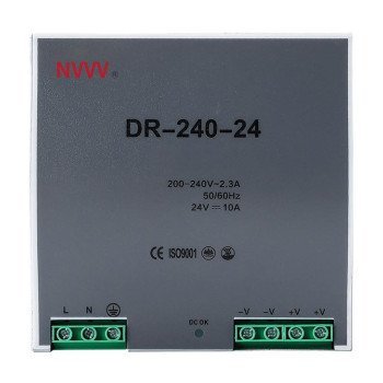 DR-240-24 Industrial DIN-Rail Switching Power Supply (24V 10A 240W)