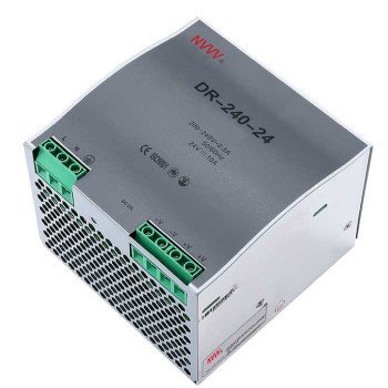 DR-240-24 Industrial DIN-Rail Switching Power Supply (24V 10A 240W)