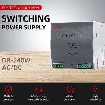 DR-240-24 Industrial DIN-Rail Switching Power Supply (24V 10A 240W)