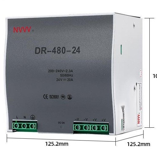 480W 48V 10A Industrial DIN Rail Switching Power Supply