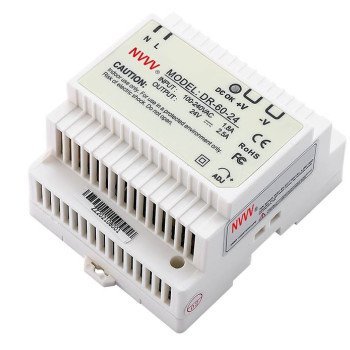 DR 30W 45W 60W Din Rail Switching Power Supply Features. The output voltage regulator can be continuously adjusted from 0V to 10%. Output short circuit, Overcurrent and overvoltage protection: whole machine overheating protection. Intelligent temperature-