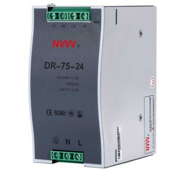 24V 75W Industrial DIN Rail Switching Power Supply (3.2A)