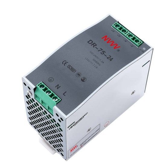 24V 75W Industrial DIN Rail Switching Power Supply (3.2A)
