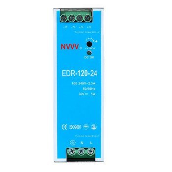 NDR-120-24 120W 24V 5A Industrial DIN-Rail Switching Power Supply