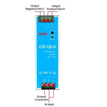 NDR-120-24 120W 24V 5A Industrial DIN-Rail Switching Power Supply