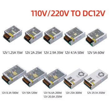 AC-DC 12V-24V Switch Mode Power Supply 15W-350W