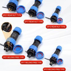 IP68 Waterproof Aviation Circular Connector Plug & Socket (2-16 Pin, 5A)