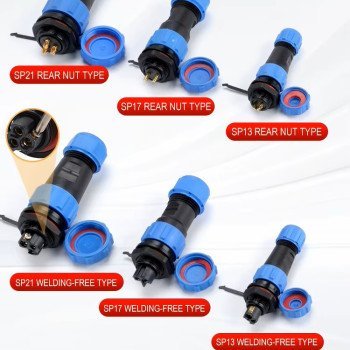 IP68 Waterproof Aviation Circular Connector Plug & Socket (2-16 Pin, 5A)