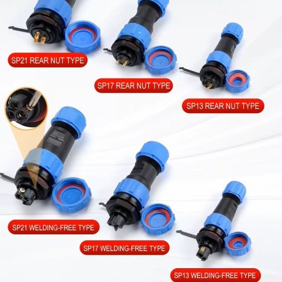 IP68 Waterproof Aviation Circular Connector Plug & Socket (2-16 Pin, 5A)