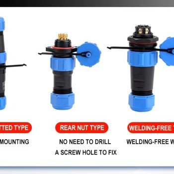 IP68 Waterproof Aviation Circular Connector Plug & Socket (2-16 Pin, 5A)