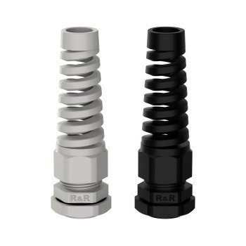 IP68 Spiral Strain Relief Nylon Cable Gland