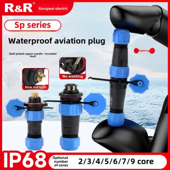 IP68 Waterproof Aviation Circular Connector Plug & Socket (2-16 Pin, 5A)