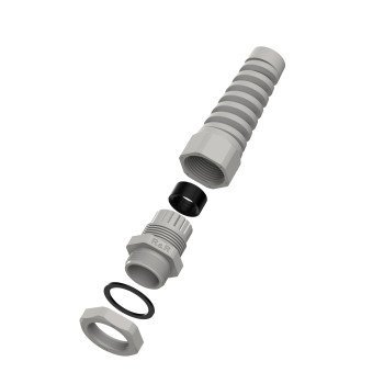 IP68 Spiral Strain Relief Nylon Cable Gland
