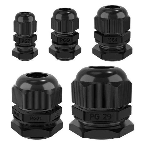 IP68 Nylon Waterproof Cable Gland PG Series (PG7 - PG42)