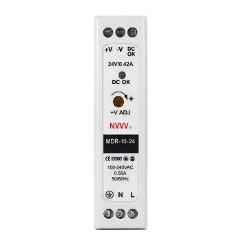 10W Slim DIN-Rail Switching Power Supply (12V/24V DC) MDR 24V 10W