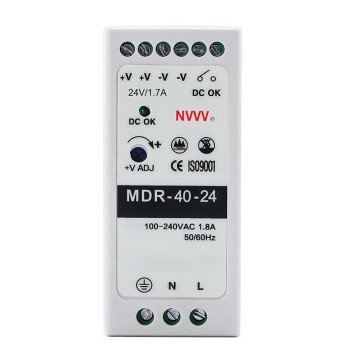 MDR-40-24 Ultra-Slim 40W 24V DIN-Rail Switching Power Supply