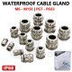 IP68 Nickel-Plated Brass PG, M, G & NPT Thread Cable Gland
