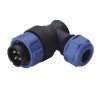 SP2116 90-Degree Angled IP68 Threaded Waterproof Cable Plug