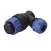 SP2116 90-Degree Angled IP68 Threaded Waterproof Cable Plug
