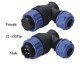 SP2116 90-Degree Angled IP68 Threaded Waterproof Cable Plug