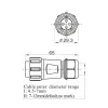 SP2116 90-Degree Angled IP68 Threaded Waterproof Cable Plug