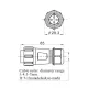 SP2116 90-Degree Angled IP68 Threaded Waterproof Cable Plug
